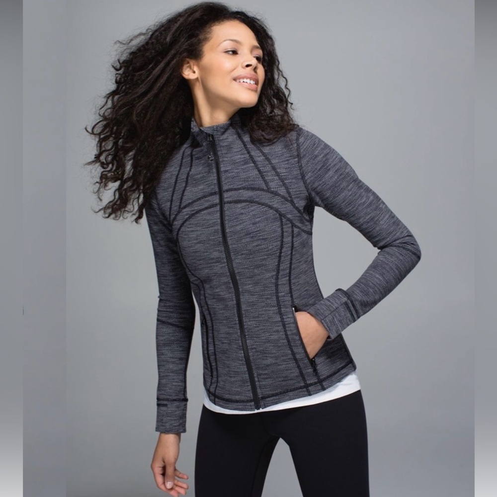 Lululemon Define Jacket in Diamond Jacquard space dye black slate